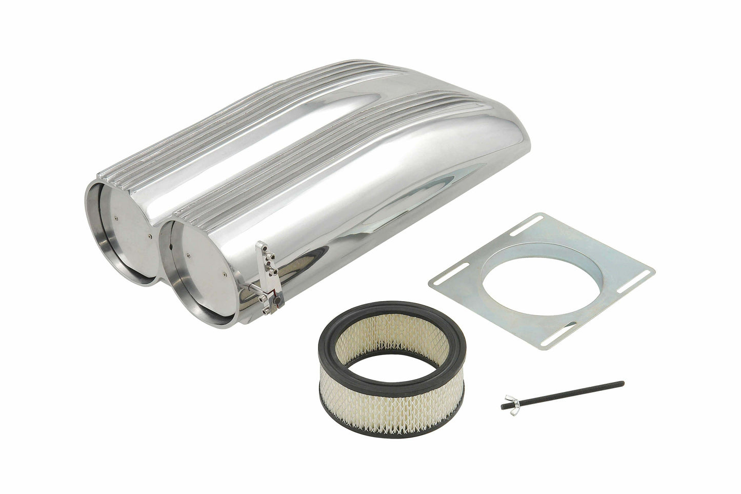 Mr. Gasket Air Scoop Double Barrel Shotgun Style Scoop Polished Aluminum 8008MRG