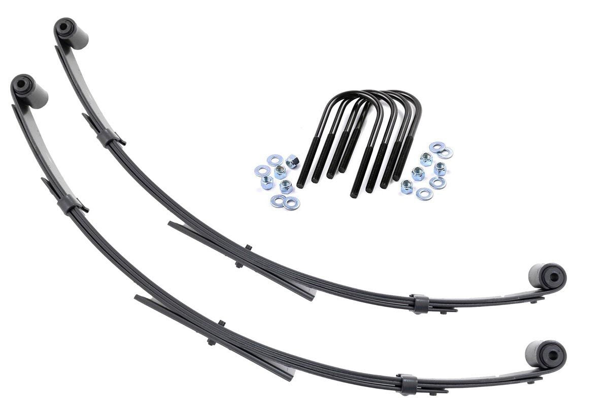 Fits Jeep Wrangler YJ 4WD (1987-95) Front Leaf Springs; 2.5" Lift; Pair; 8009Kit