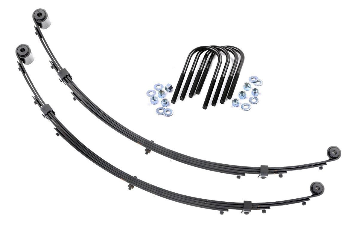 Fits Jeep Wrangler YJ 4WD (1987-1995) Front Leaf Springs; 4" Lift; Pair; 8010Kit