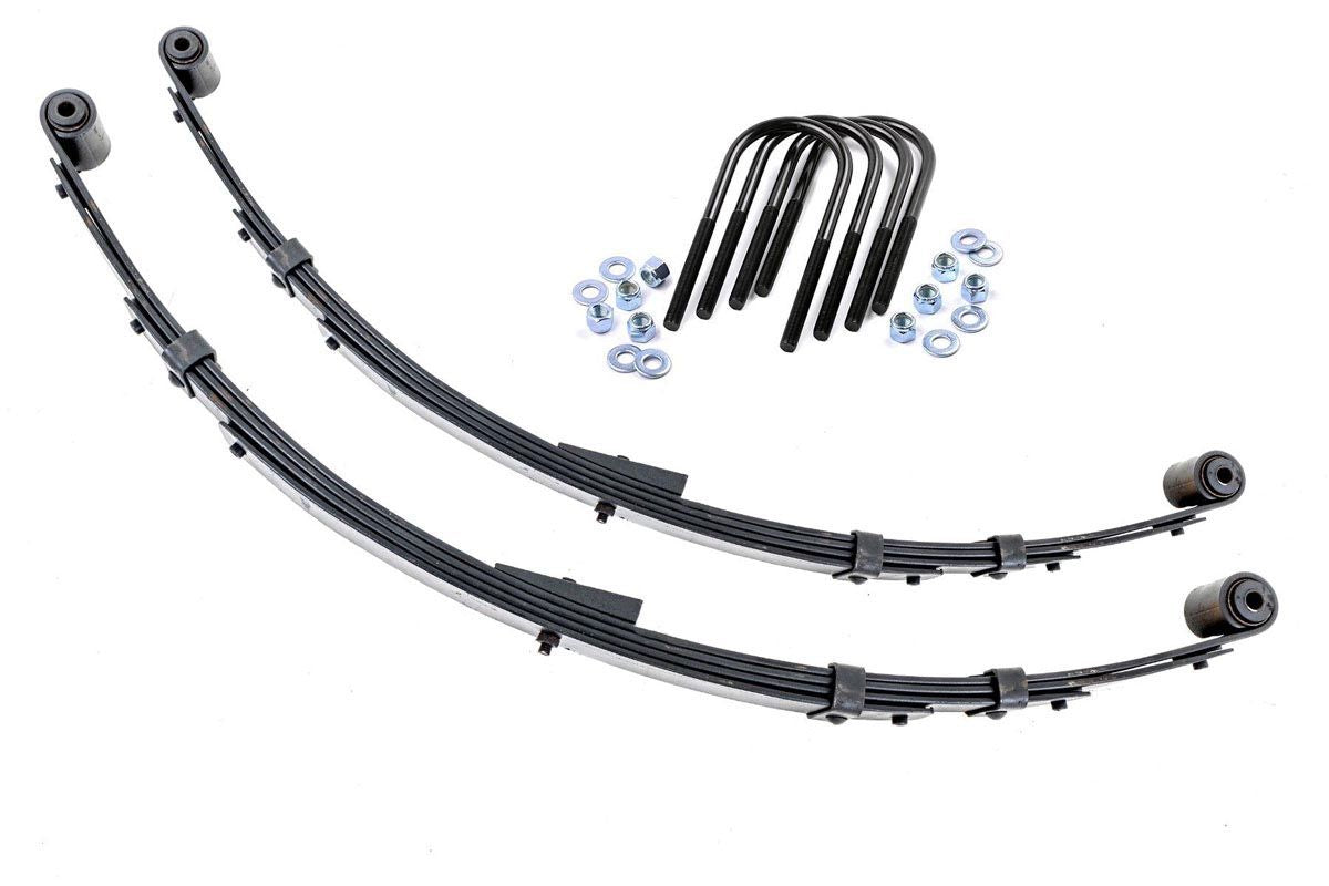 Fits Jeep Wrangler YJ 4WD (1987-1995) Rear Leaf Springs; 4" Lift; Pair; 8011Kit