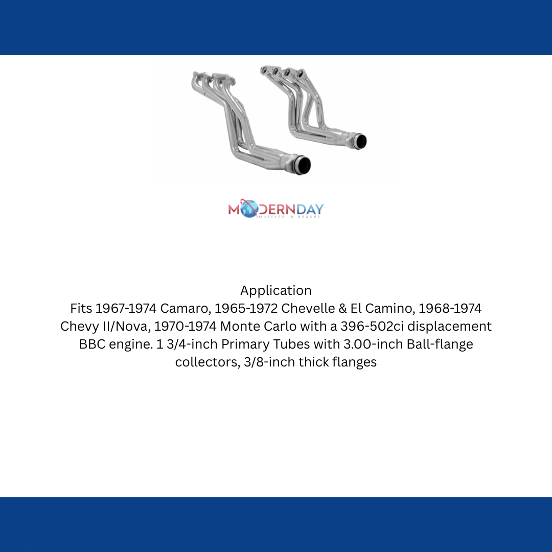 1965-1972 Chevrolet Chevelle Header Flowmaster Scavenger Series Elite 814111