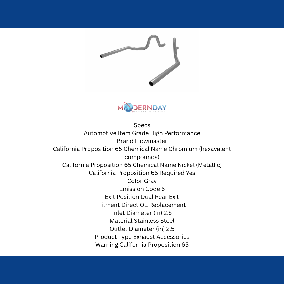 1964-1972 Chevrolet Chevelle Pre-bent Tailpipes Flowmaster 815802