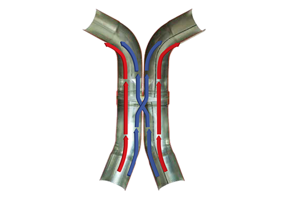 5-piece 2.50" S/S Flowmaster Scavenger Series Universal X-Pipe Kit - 815932