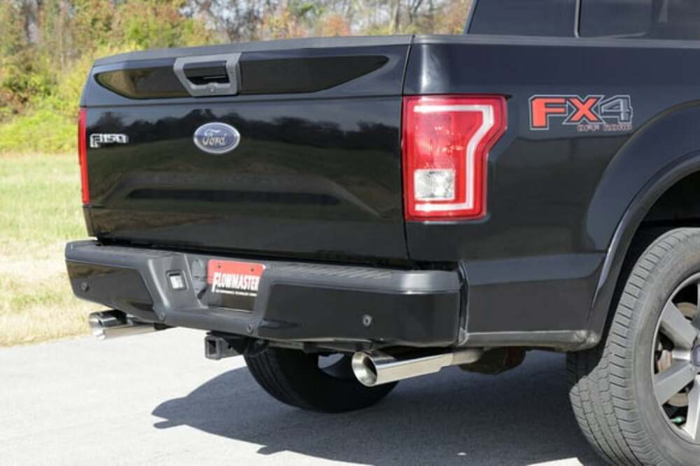 Fits 2015-20 Ford F-150 2.7/3.5/5.0L, 4 Polished Tips Exhaust System-818147