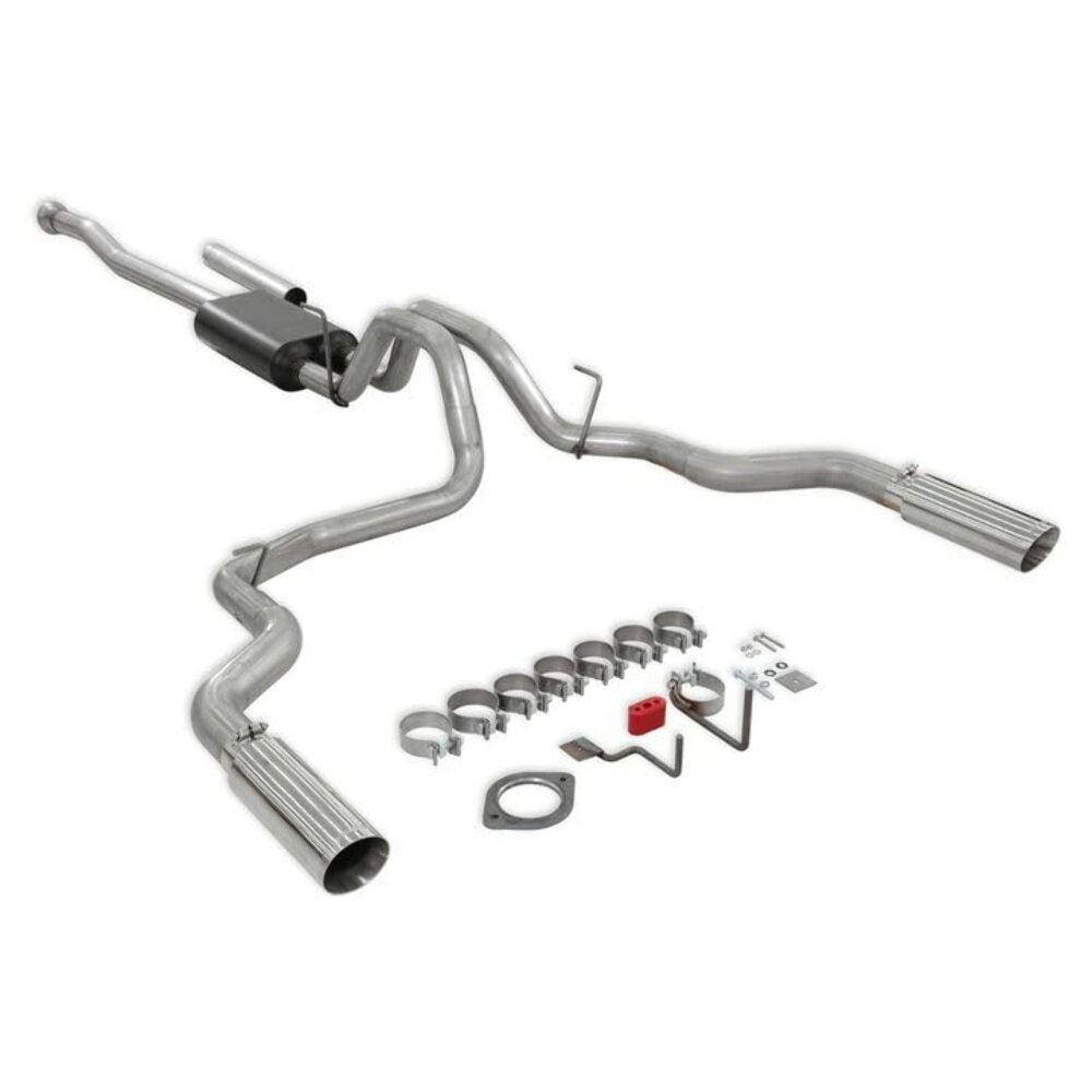Fits 2021-23 Ford F-150 2.7/3.5/5.0L, 4 Polished Tips Exhaust System-818148
