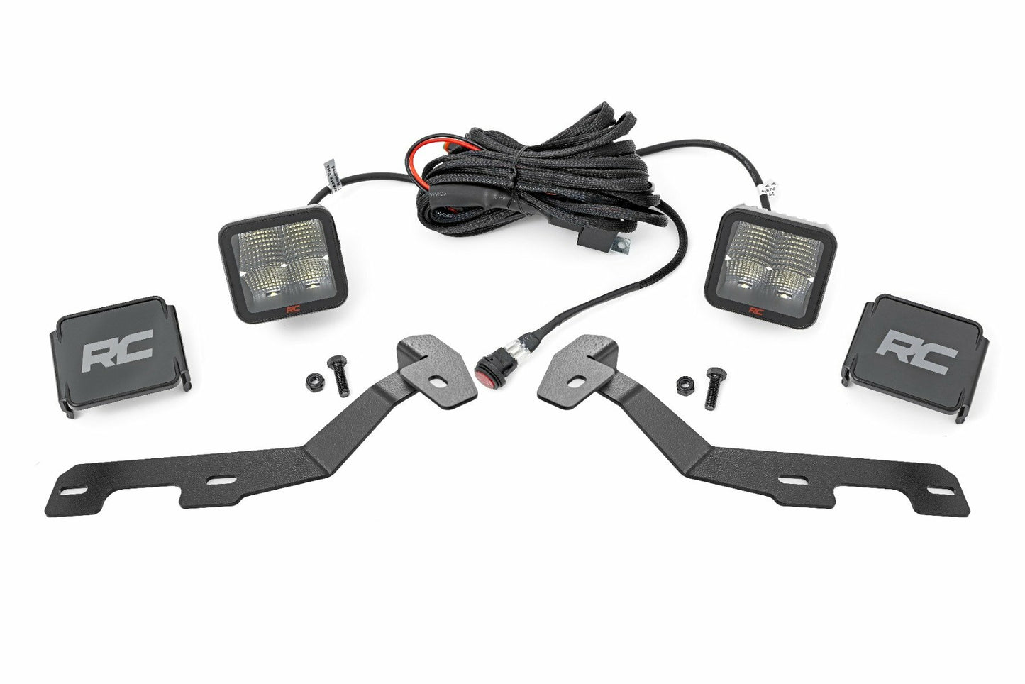Fits Ram 1500 (19-25) LED Light Kit; Ditch Mount; 2" Spectrum Pair; Spot; 82295