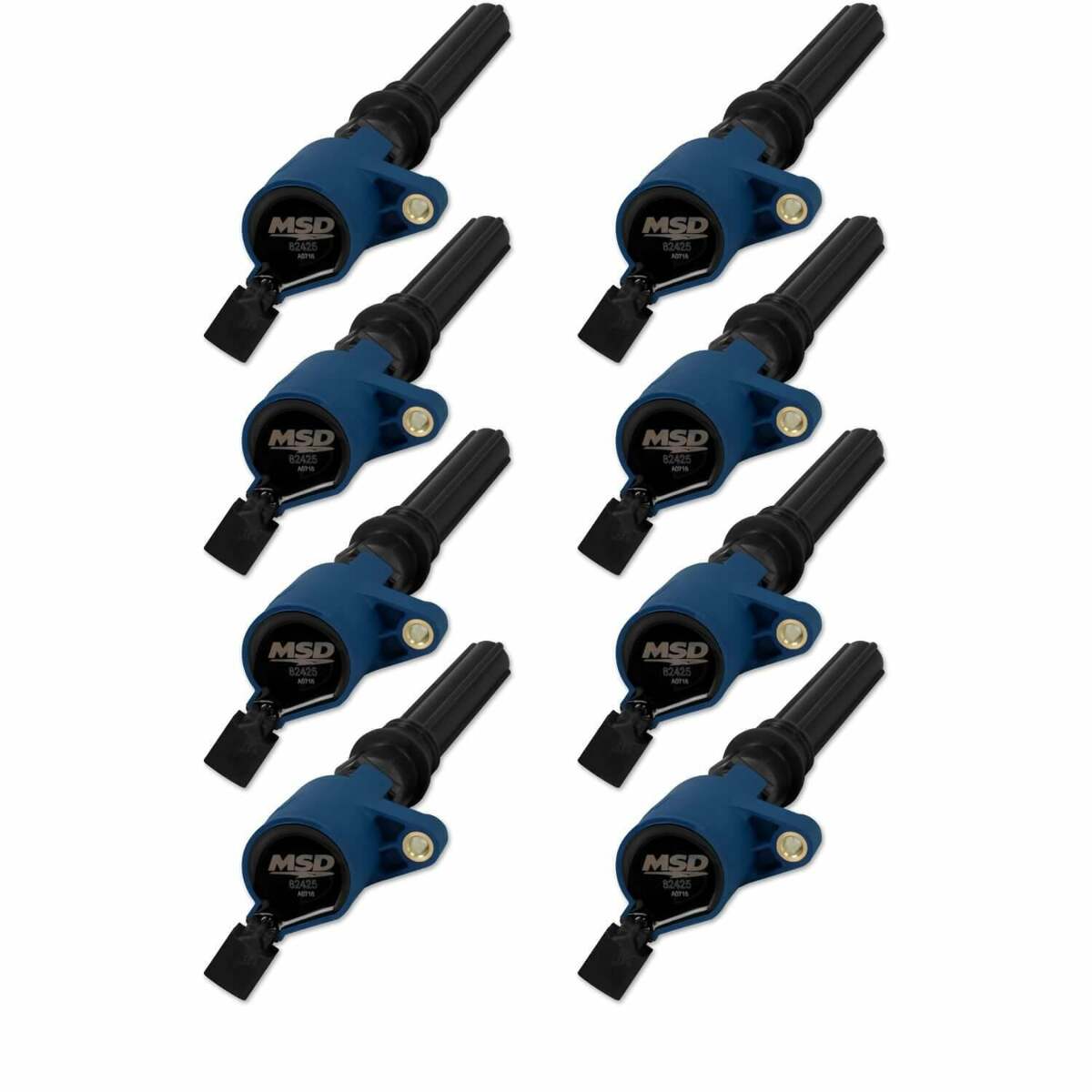 MSD Ignition Coils 1999-2014 Ford 4.6L/5.4L 2-valve engines, Blue 8-Pack 824285