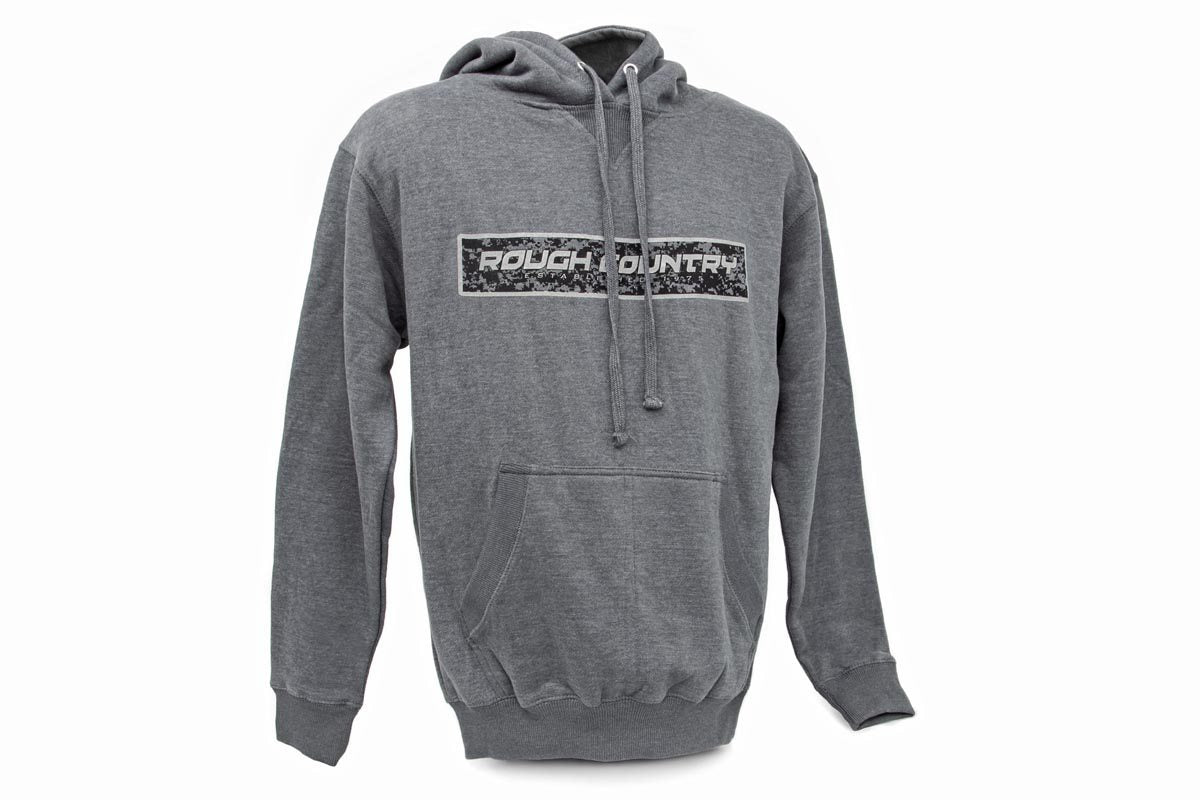 Rough Country Hoodie - Digital - Grey - 2XL - 840892XL