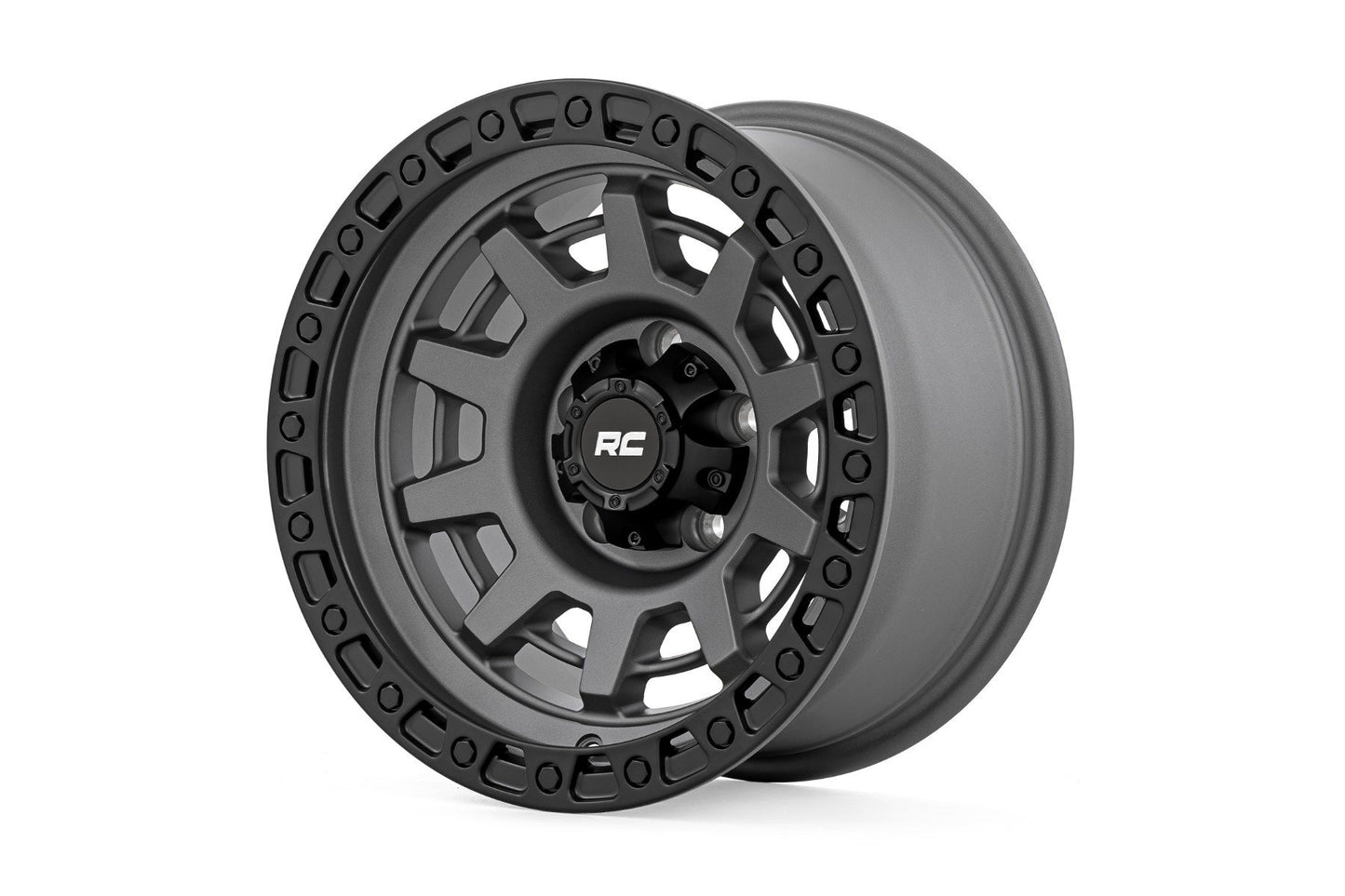 Rough Country 85 Series Wheel - One-Piece - Gunmetal Gray/Black - 15x8 - 5x4.5 - -19mm - 85150813