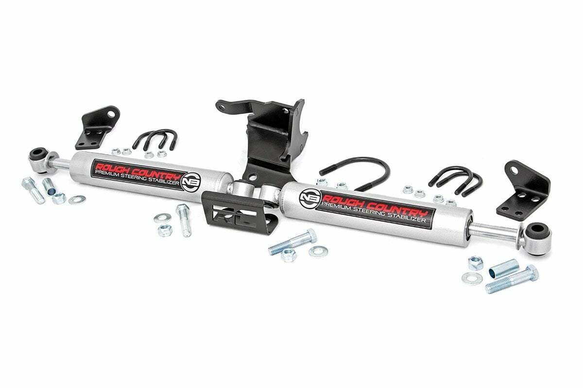 Fits Jeep Gladiator JT (18-24) N3 Steering Stabilizer; Dual; 2.5-8" Lift; 87304