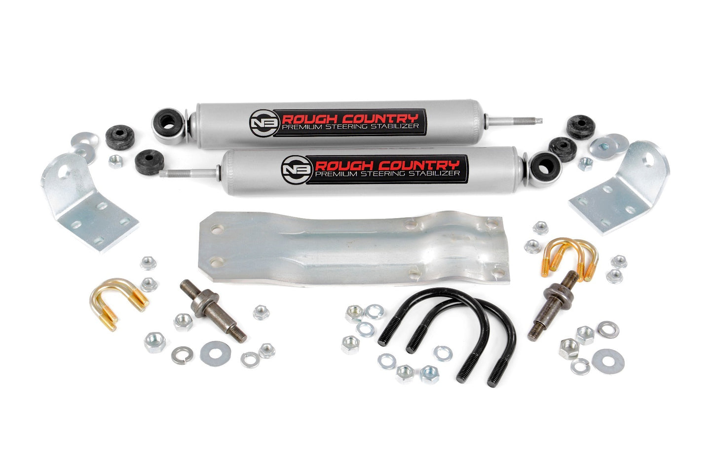 Fits Dodge 1500 4WD (1994-1999) N3 Steering Stabilizer; Dual; 2-8" Lift; 8732130