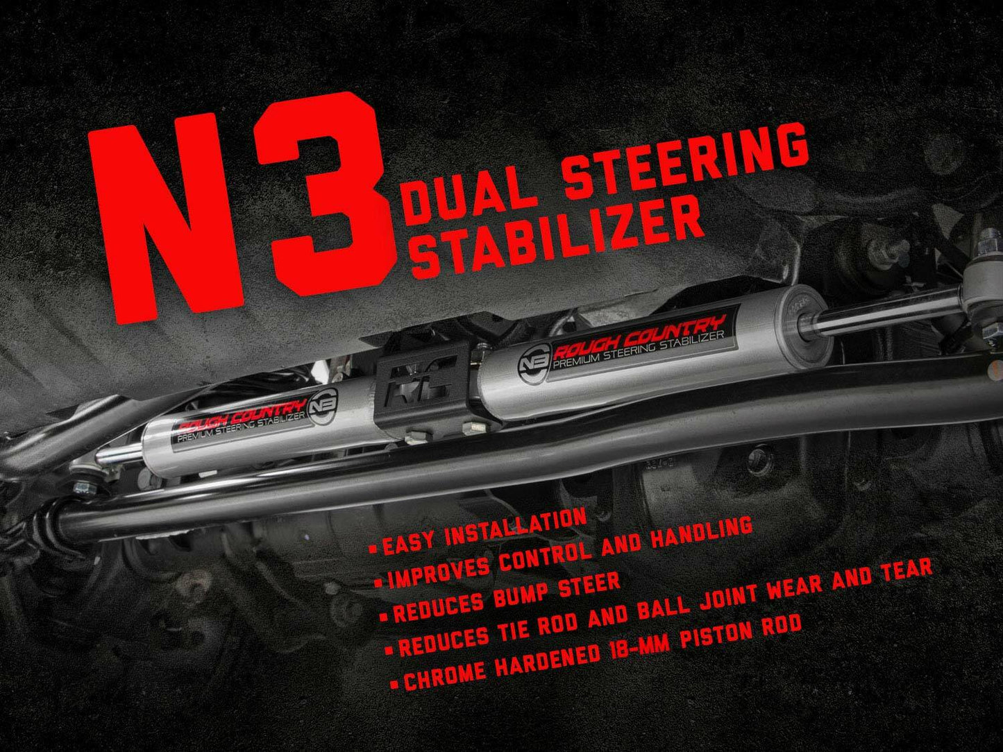 Fits Toyota 4Runner/Truck 4WD (1986-1995) N3 Steering Stabilizer; Dual; 8735430