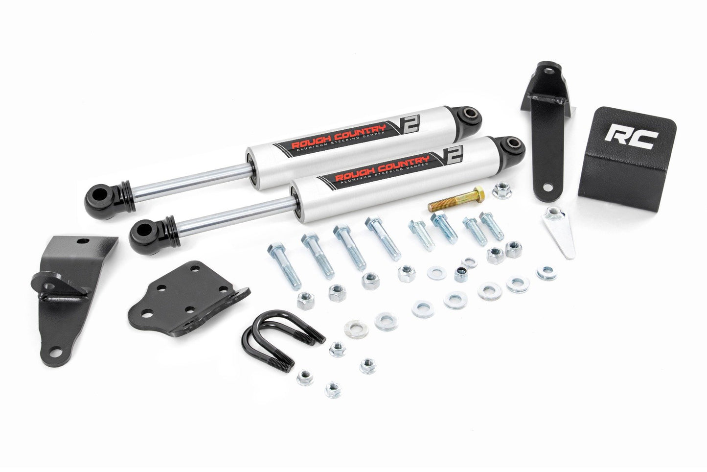 Fits Ram 2500 4WD (2010-2013) V2 Steering Stabilizer; Dual; 2-8" Lift; 8749570