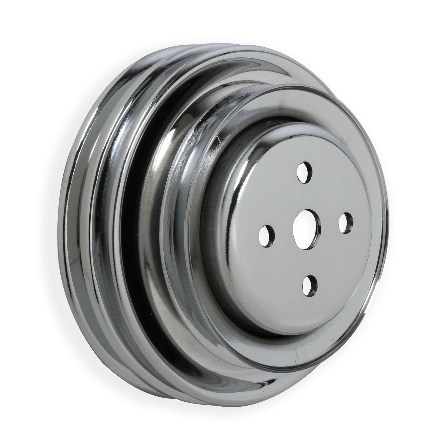 Mr. Gasket Chrome Water Pump Pulley - Triple Groove - 8829