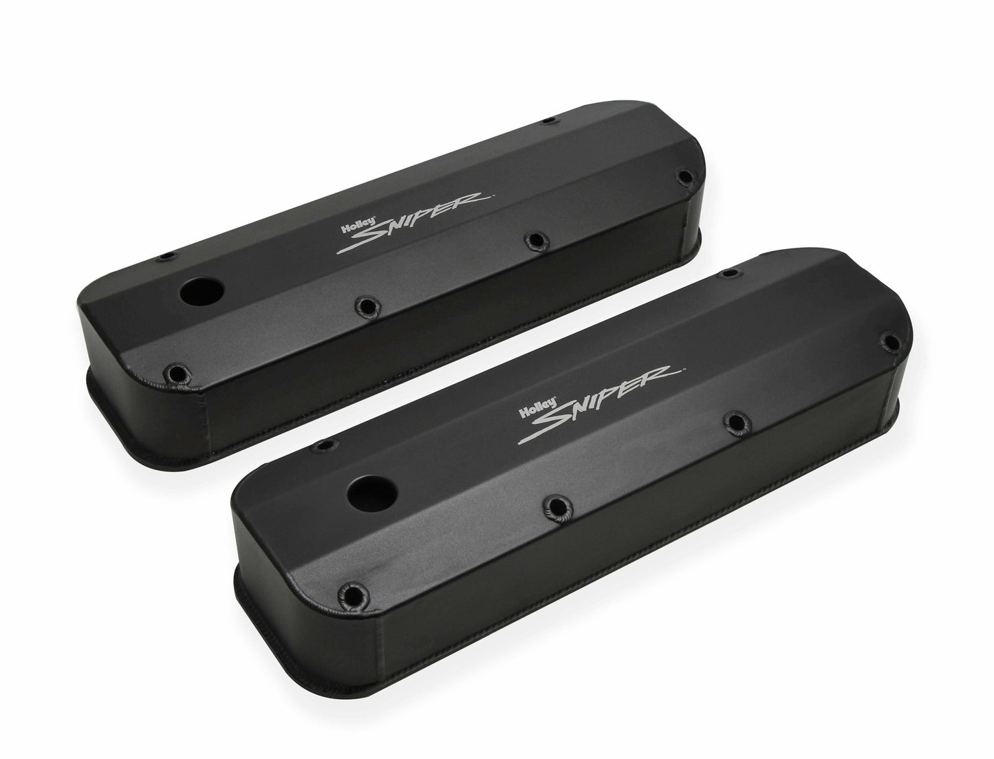 Sniper Fabricated Aluminum Valve Cover - Ford Big Block - Black Finish - 890007B
