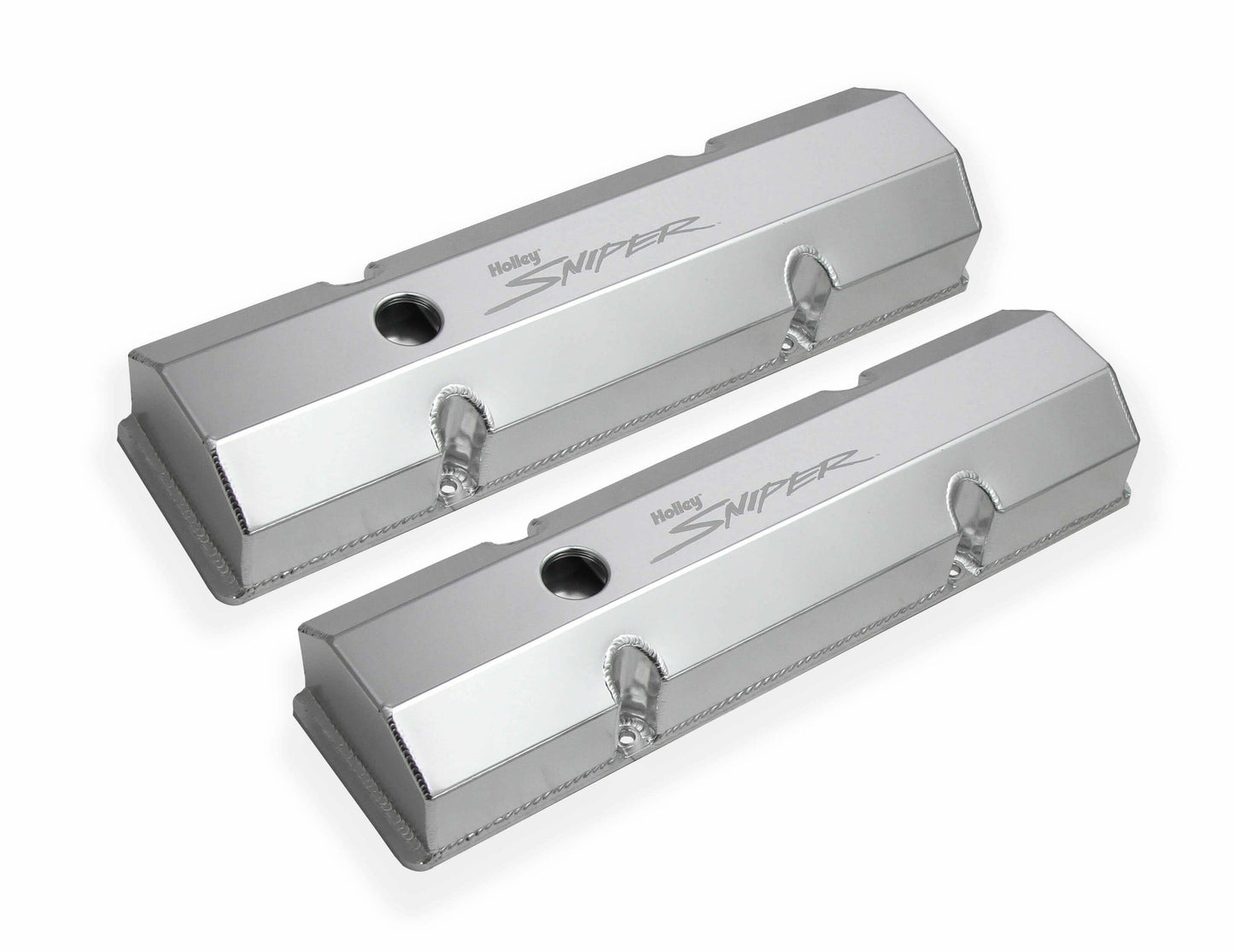 Sniper Fabricated Aluminum Valve Cover - Chevy Small Block - Natural - 890010