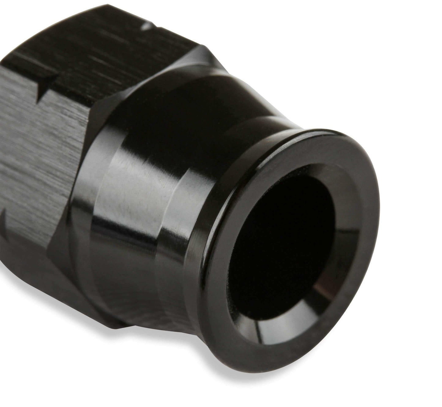Mr. Gasket Aluminum Tube Adapter 6 AN Male AN To 3/8 Inch Tubing Black 892006-BL