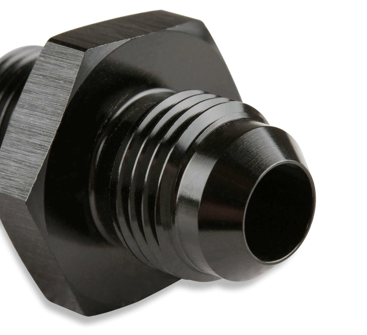 Mr. Gasket Aluminum Tube Adapter 6 AN Male AN To 3/8 Inch Tubing Black 892006-BL