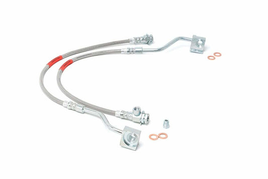 Fits Ford Bronco/F-150 4WD (1980-1996) Brake Lines; S/S; FR; 4-6" Lift; 89310S