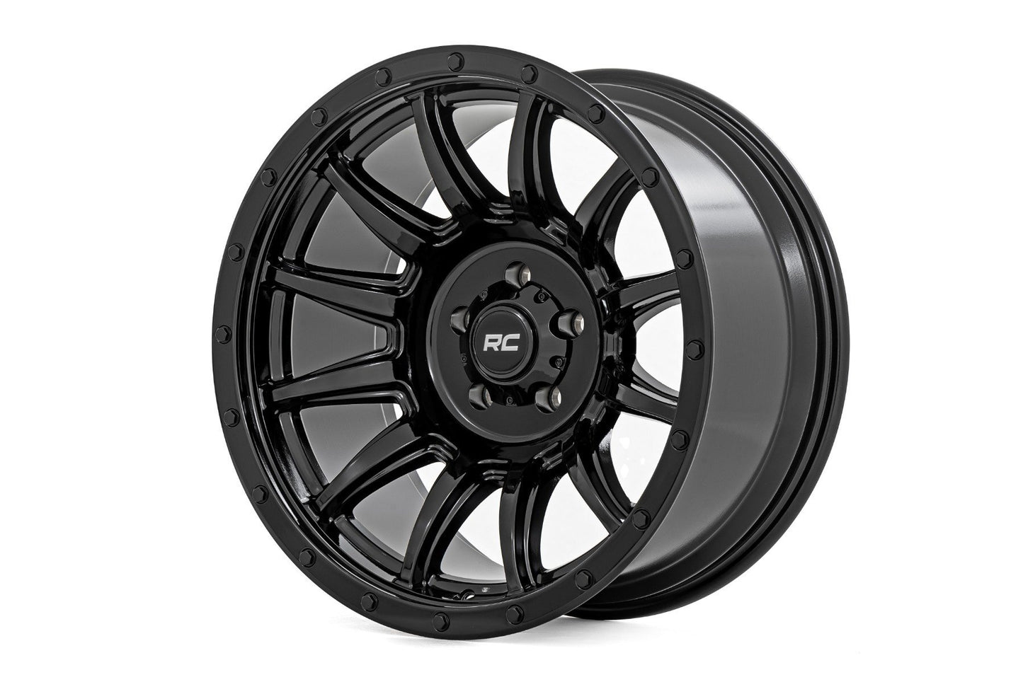Rough Country Rough Country 90 Series Wheel - One-Piece - Gloss Black - 20x10 - 8x170 - -19mm - 90201811B