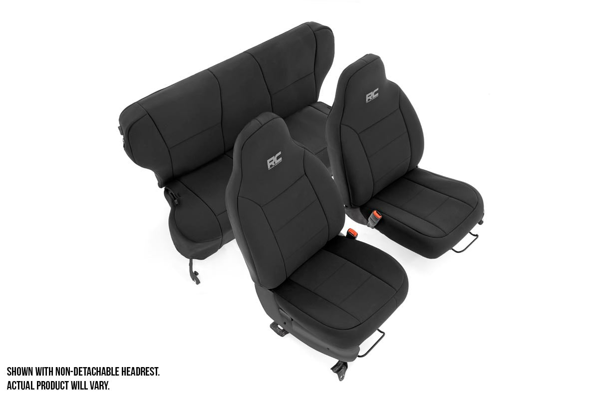 Fits Jeep Cherokee XJ (97-01) Seat Covers Detachable Headrest FR & RR 91023