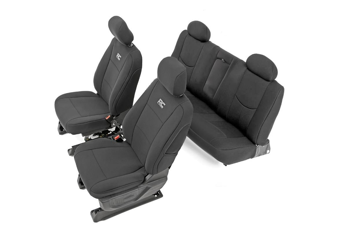 Fits Chevy/GMC 1500 (14-18 & Classic) Seat Covers; FR 40/20/40 & Rear; 91025