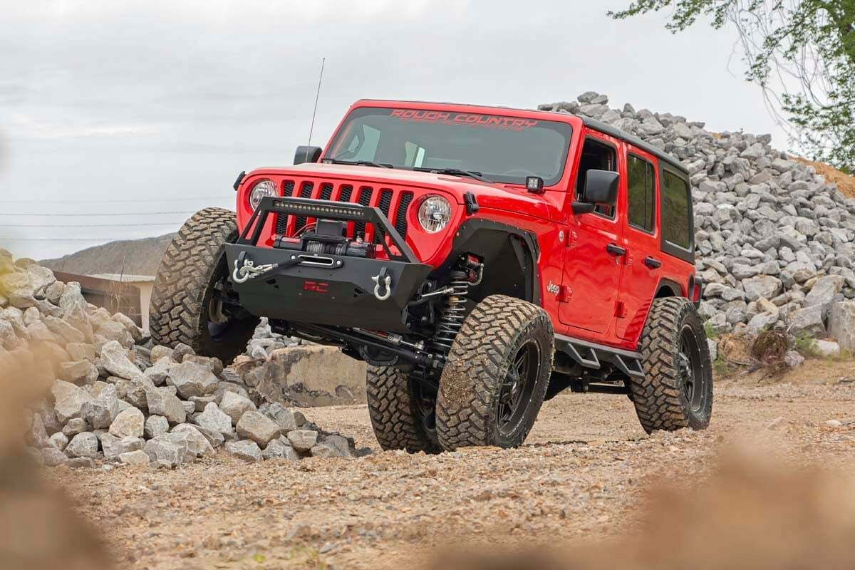 Fits Jeep Wrangler Unlimited 4WD (2024) 3.5" Lift Kit; Adj Lower; FR D/S; 91530