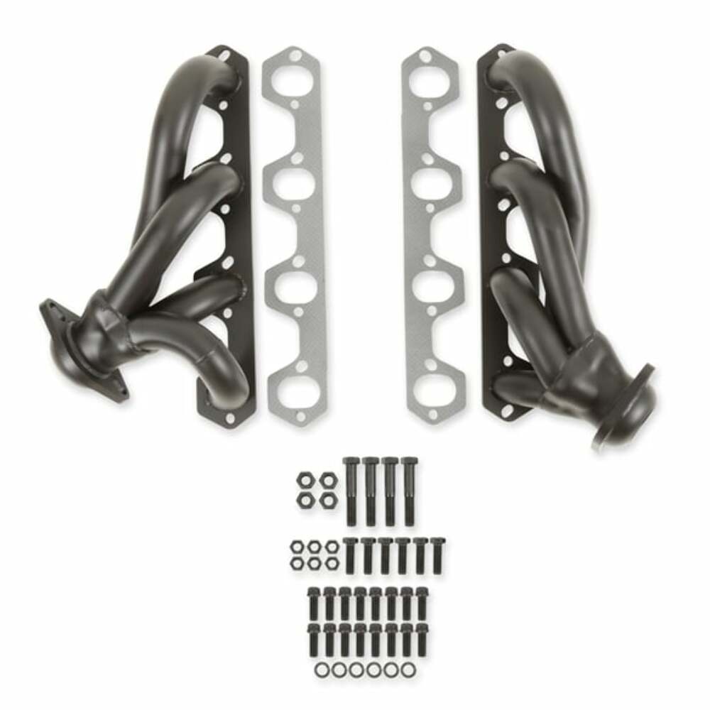 Flowtech Shorty Headers - Black Painted - 91627FLT