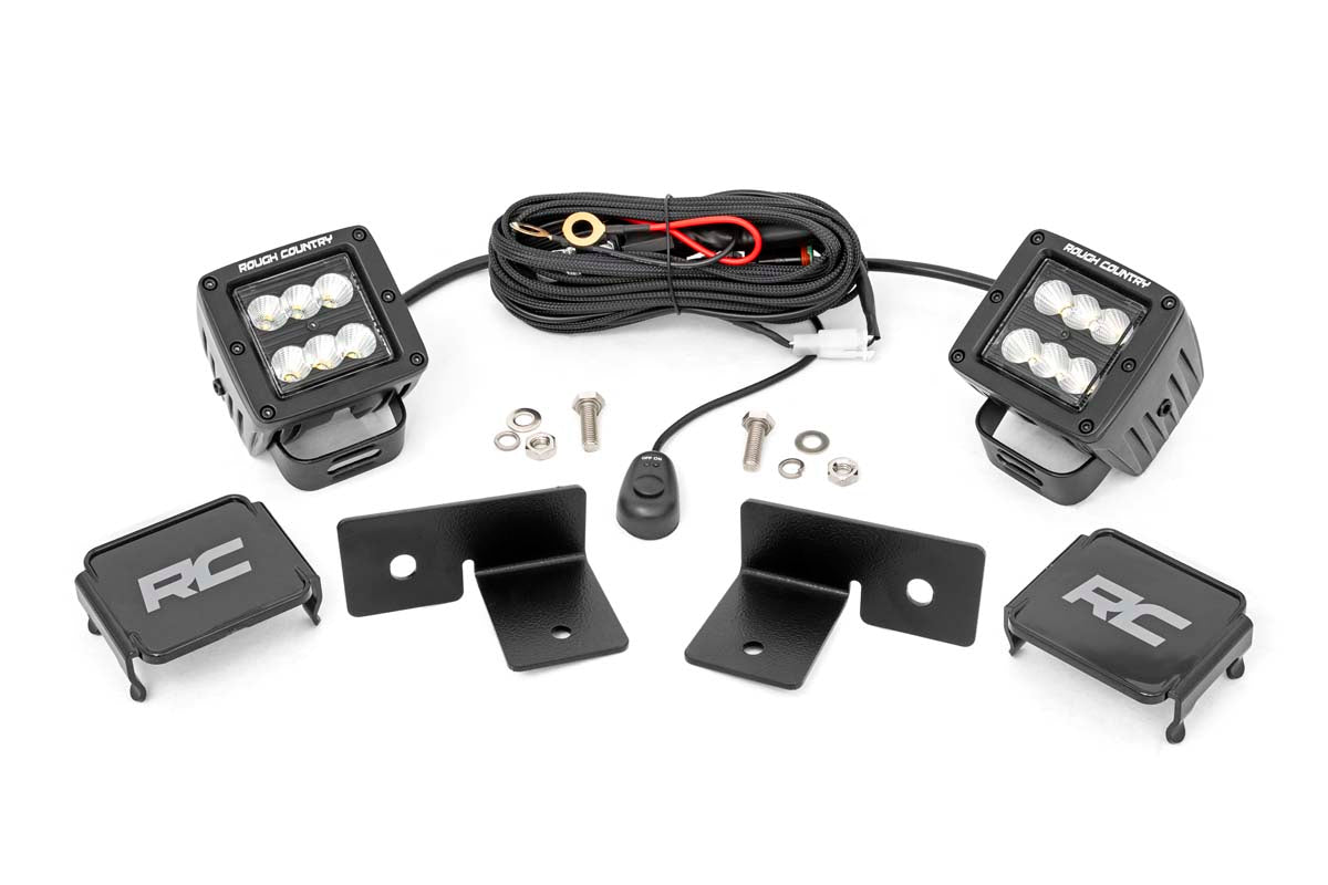 Fits Polaris General LED Light Under Bed Mount 2" Black Pair Spot 93031