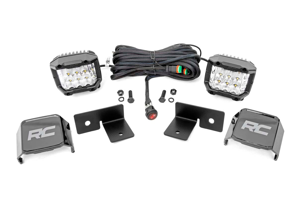 Fits Polaris General LED Light Under Bed Mount 2" Chrome Pair Wide Angle 93032