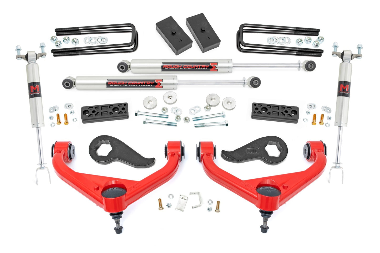 Fits Chevy/GMC 2500HD (20-24) 3 Inch Lift Kit; UCAs; M1; 95840RED