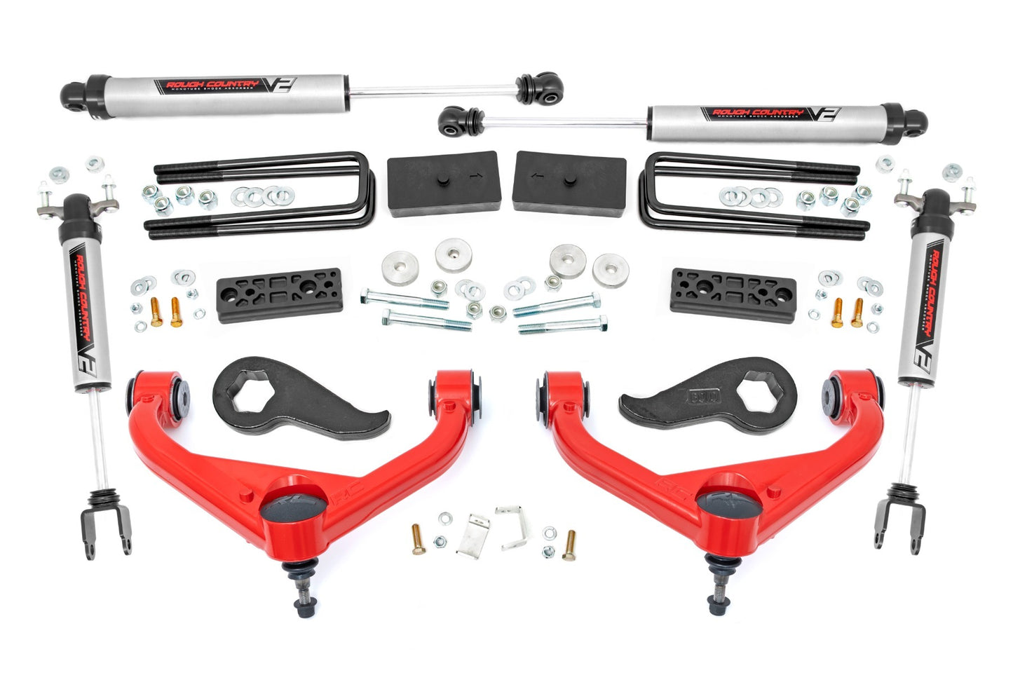 Fits Chevy/GMC 2500HD (20-24) 3 Inch Lift Kit; UCAs; V2; 95870RED