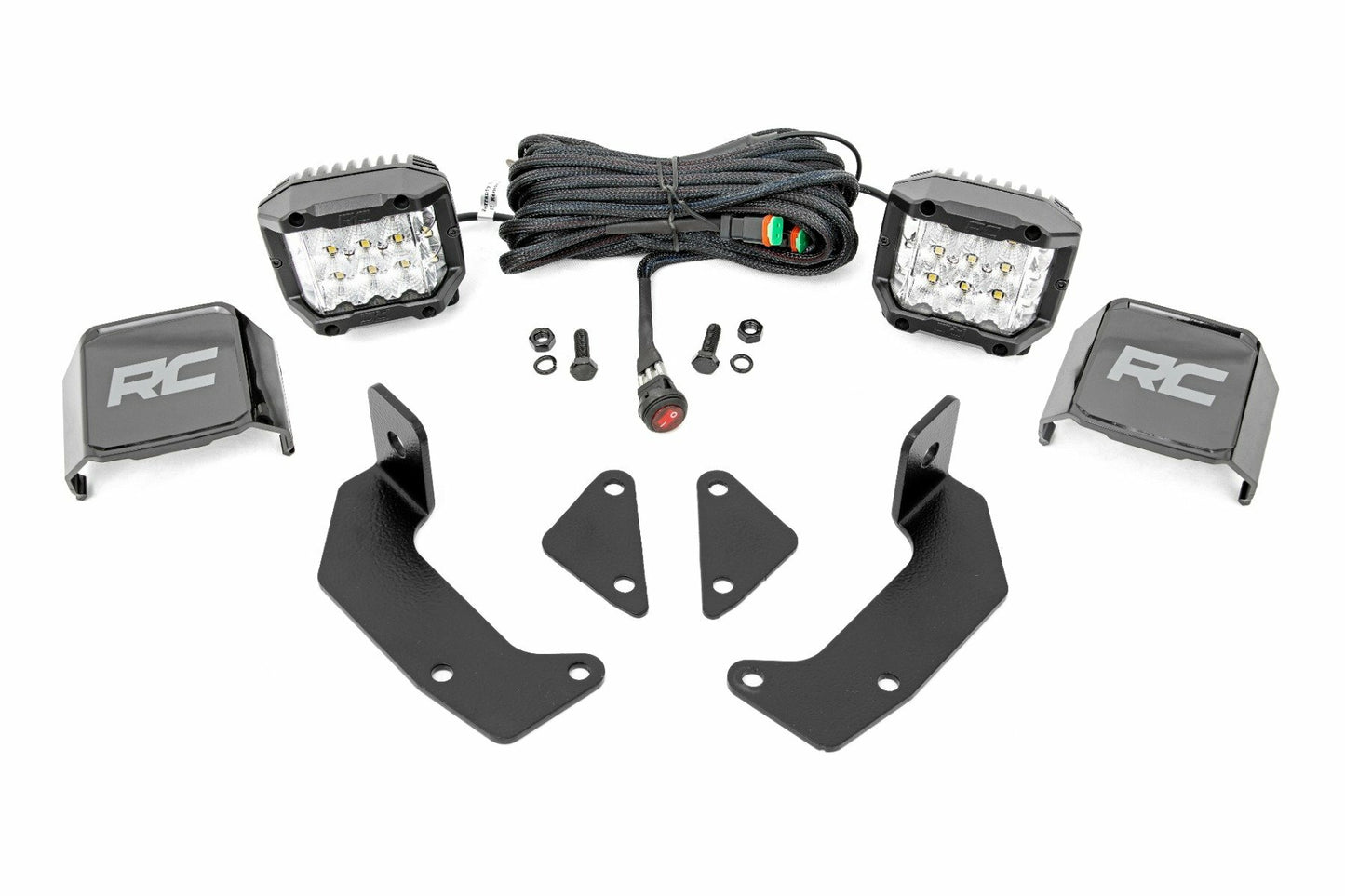 LED Light Kit; Cage Mount; 2" Chrome Pair; Wide Angle; CFMOTO UFORCE 1000 96106