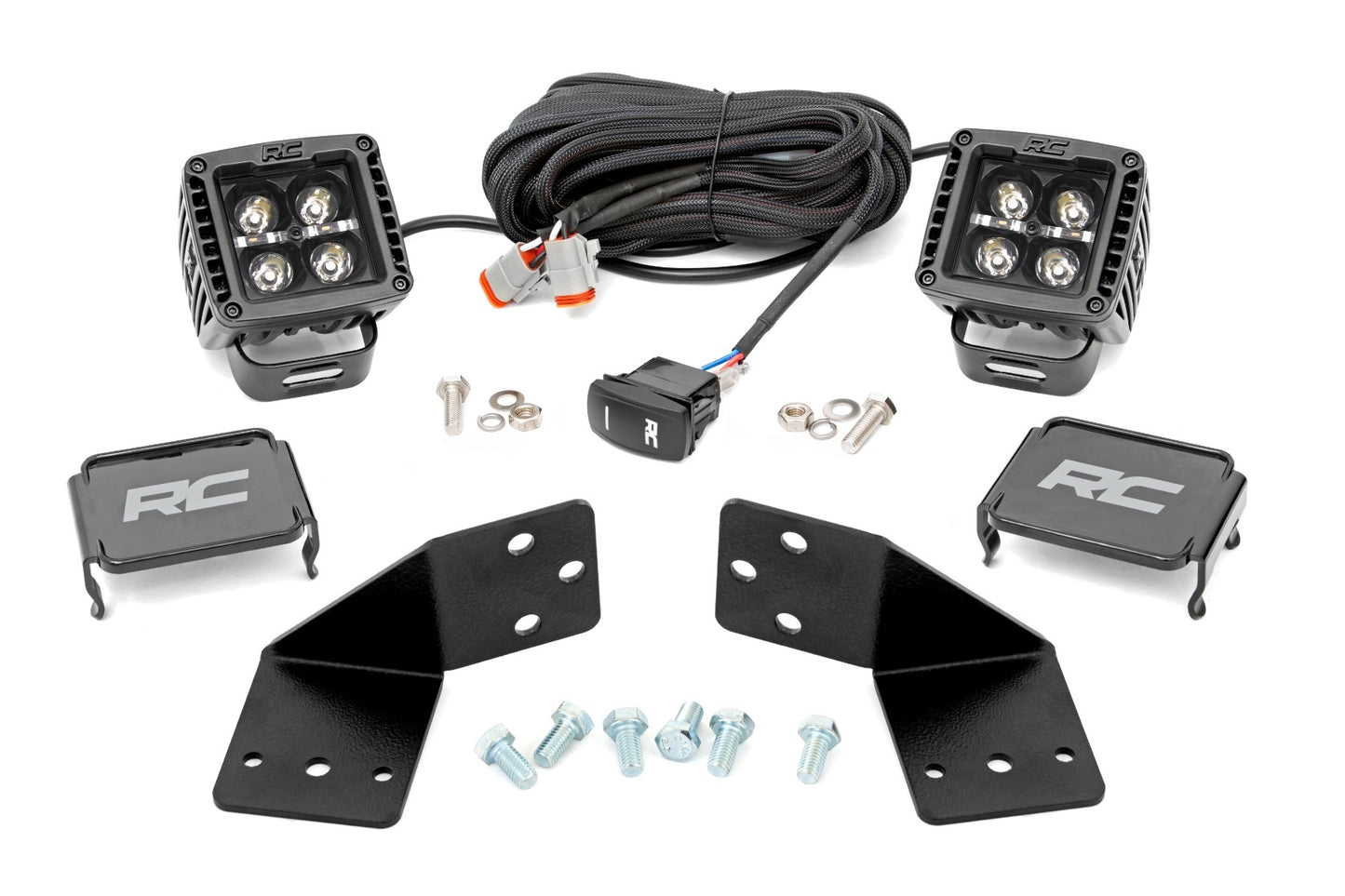 LED Light Kit - Rear Mount - 2" Black Pair - Amber DRL - CFMOTO UFORCE 1000