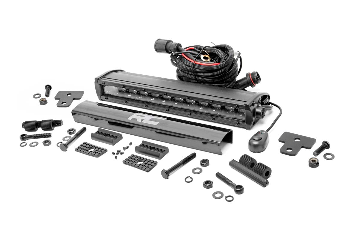 Fits Can-Am Defender HD 8/HD 9/HD 10 LED Light Bumper Mount 12" Black 97001
