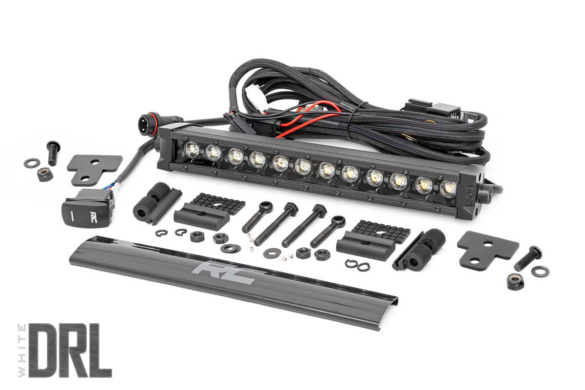 Fits Can-Am Defender HD 8/HD 9/HD 10 LED Light Bumper Mount 12" Black DRL 97004