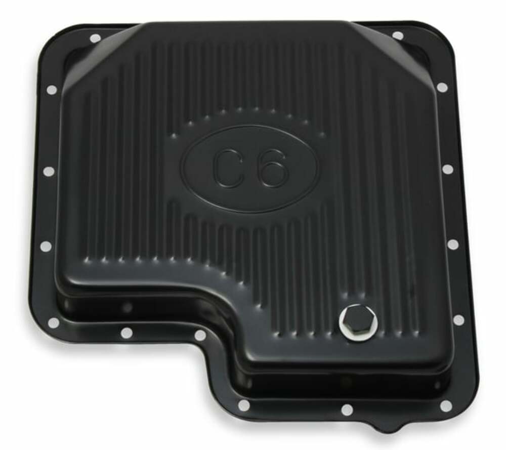 Mr. Gasket Transmission Oil Pan - Black Steel - 9756BMRG