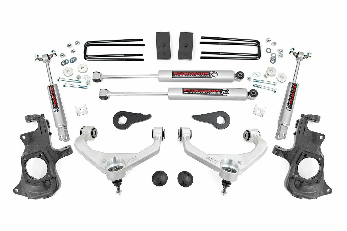 Fits Chevy/GMC 2500HD/3500HD (11-19) 3.5" Lift Kit; Knuckle; w/ Overloads; 97630