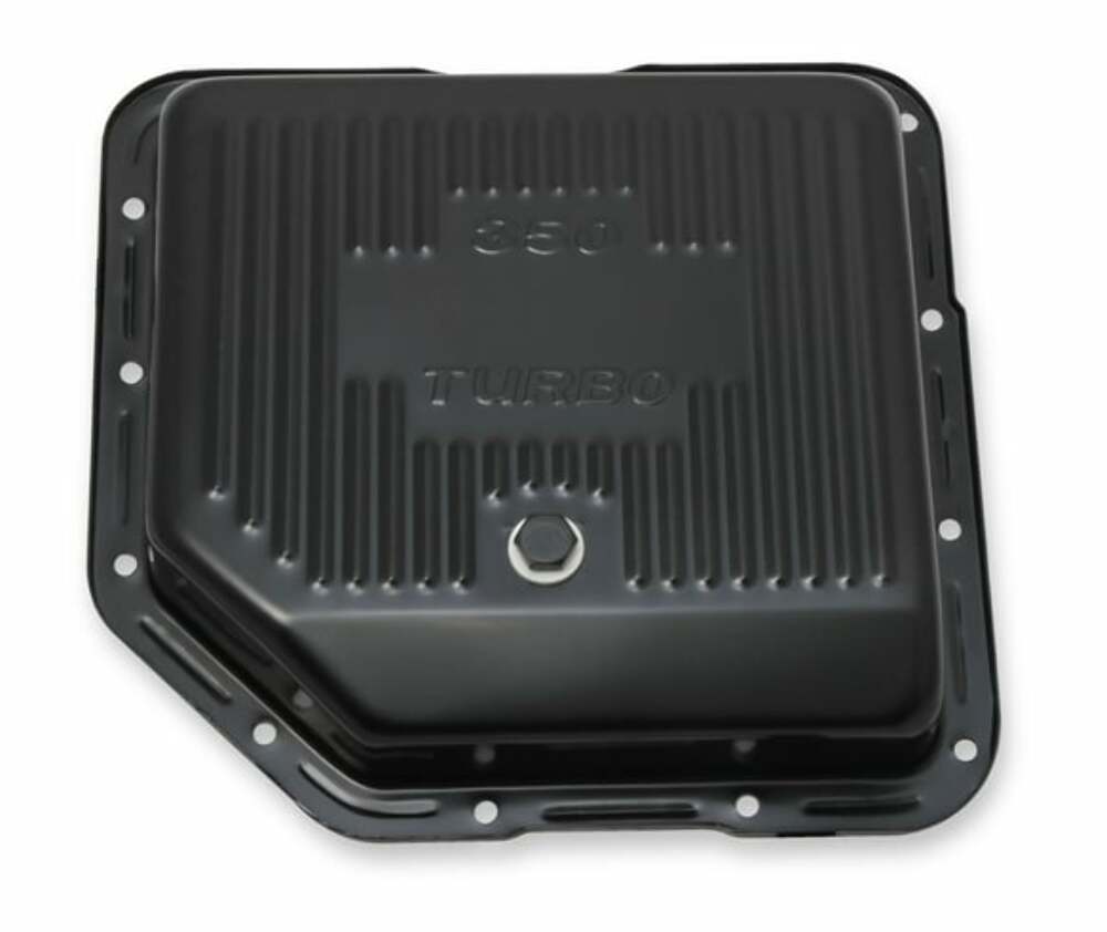 Mr. Gasket Transmission Oil Pan - Black Steel - 9765BMRG