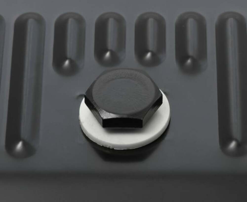 Mr. Gasket Transmission Oil Pan - Black Steel - 9765BMRG