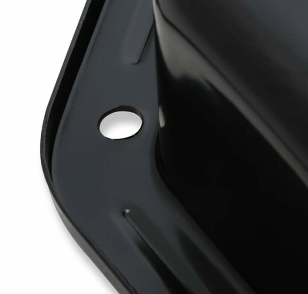 Mr. Gasket Transmission Oil Pan - Black Steel - 9765BMRG