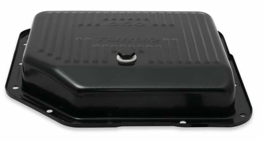 Mr. Gasket Transmission Oil Pan - Black Steel - 9765BMRG