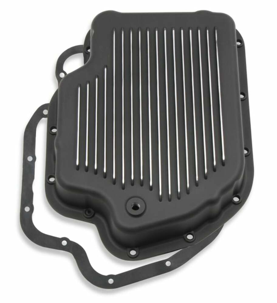 Mr. Gasket Transmission Oil Pan - Black Aluminum - 9796BMRG