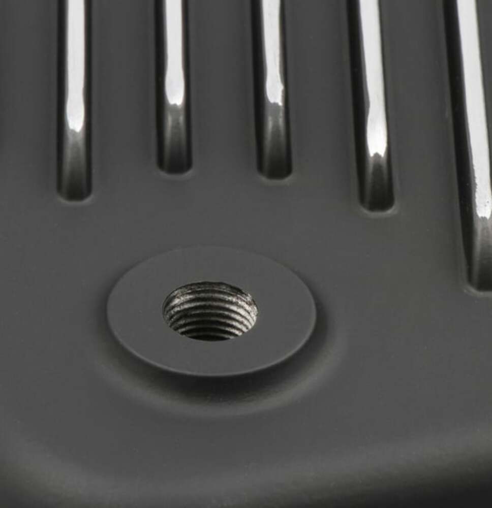 Mr. Gasket Transmission Oil Pan - Black Aluminum - 9796BMRG