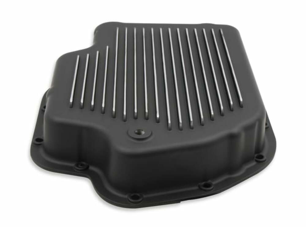 Mr. Gasket Transmission Oil Pan - Black Aluminum - 9796BMRG