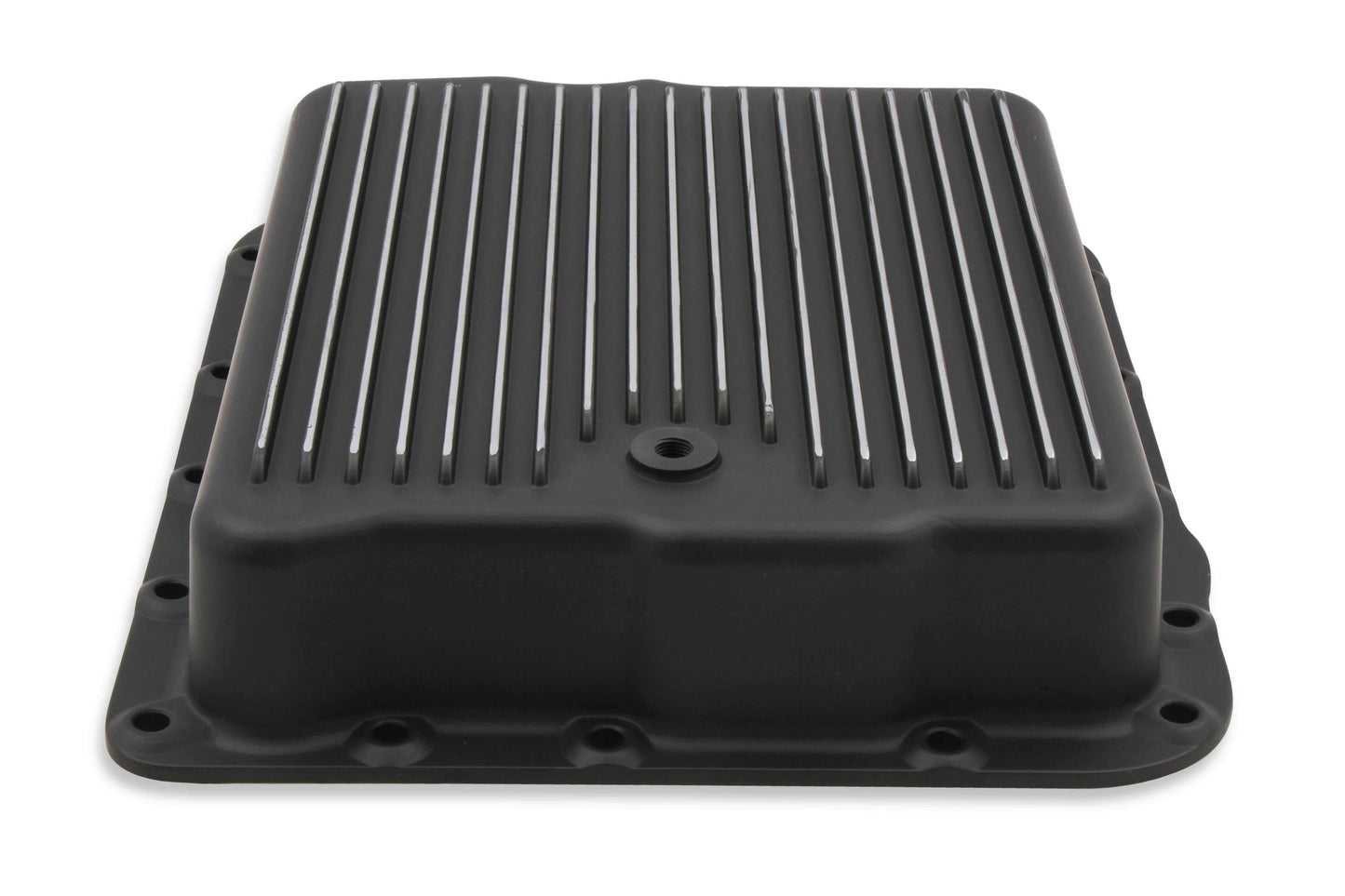 Mr. Gasket Transmission Oil Pan - Black Aluminum - 9797BMRG