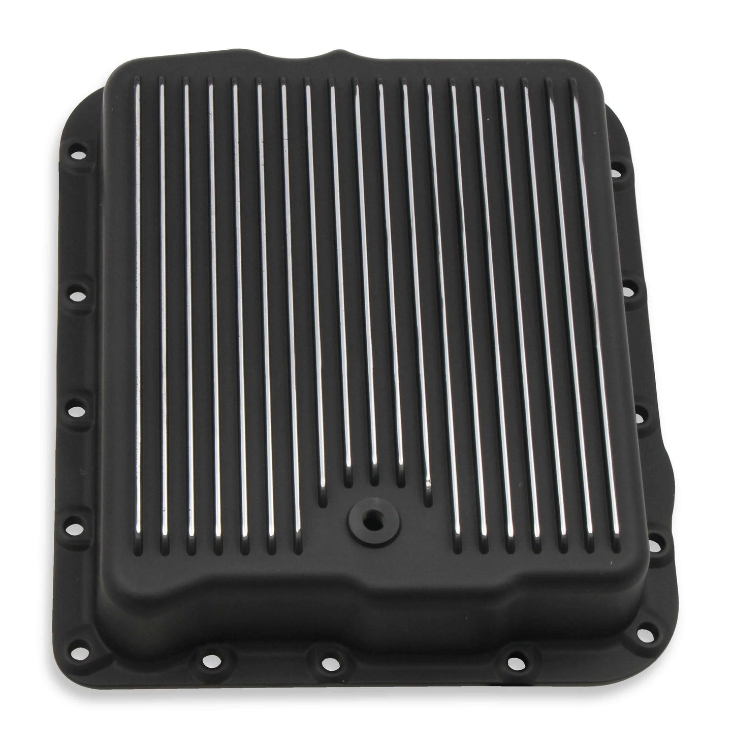 Mr. Gasket Transmission Oil Pan - Black Aluminum - 9797BMRG