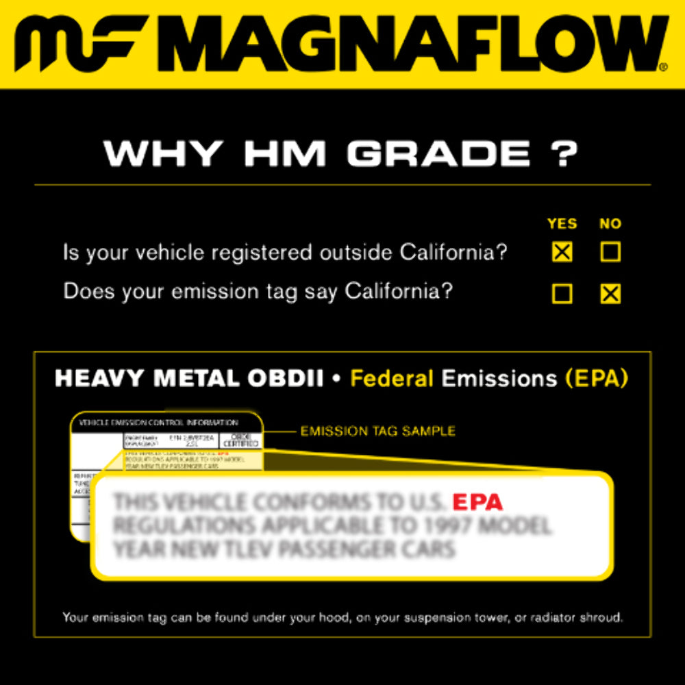 Universal Catalytic Converter 2.25 C/C 5 spun body 99655HM Magnaflow - Catalytic Converters Car Part People