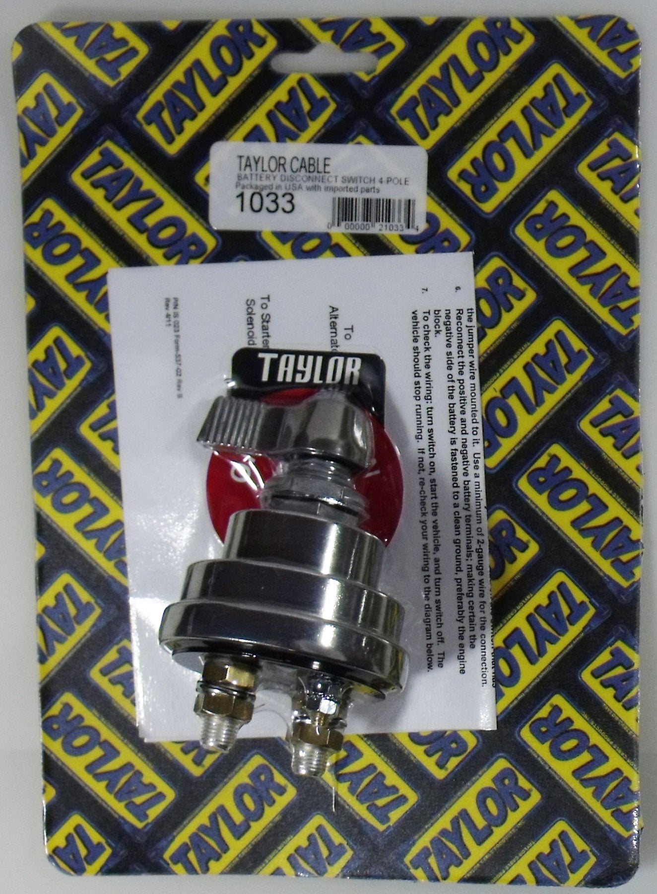 Battery Disconnect Switch Taylor Cable 1033