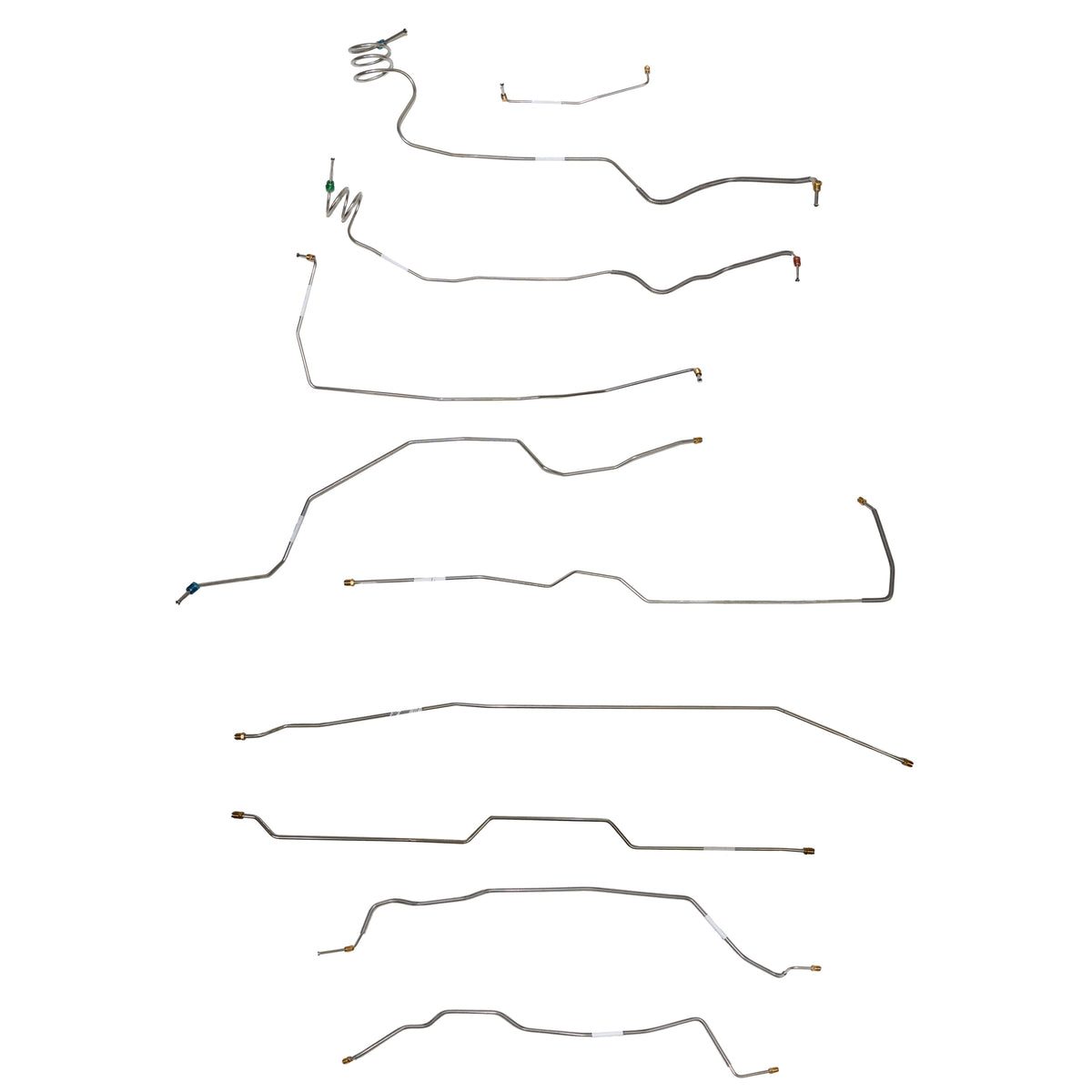 1973-79 Chevy C-10 w/ Single Cab and Short Bed; Complete Brake Line Kit; Steel CBK0711OM